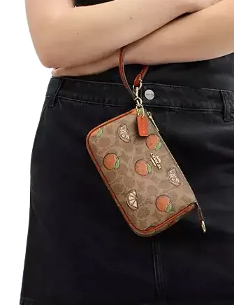 Coach Nolita 19 In Signature Canvas With Orange Print