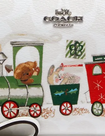 Coach Nolita 19 In Signature Canvas With Train