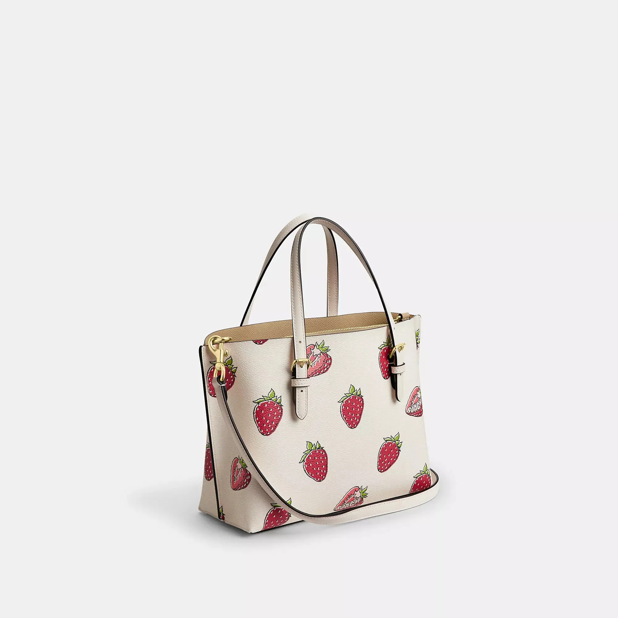 Coach Outlet Mollie Tote Bag 25 With Strawberry Print