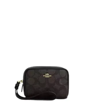 Coach Pouch Wristlet In Signature Canvas