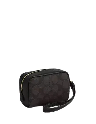 Coach Pouch Wristlet In Signature Canvas