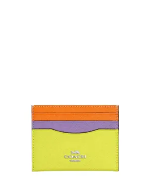 Coach Slim Id Card Case In Colorblock