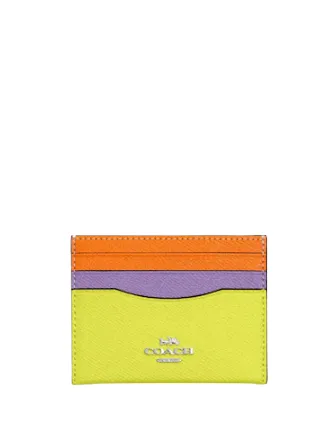 Coach Slim Id Card Case In Colorblock
