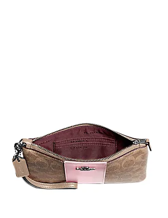 Coach Small Wristlet In Colorblock Signature Canvas