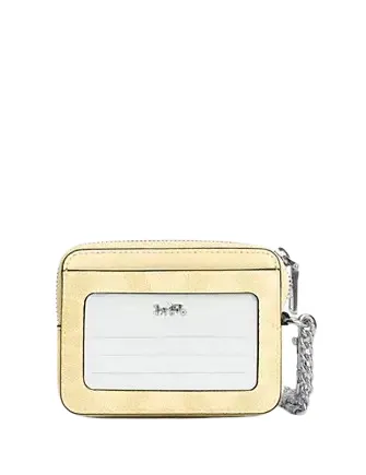 Coach Zip Card Case In Signature Canvas