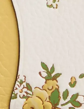 Coach Zip Card Case With Floral Print