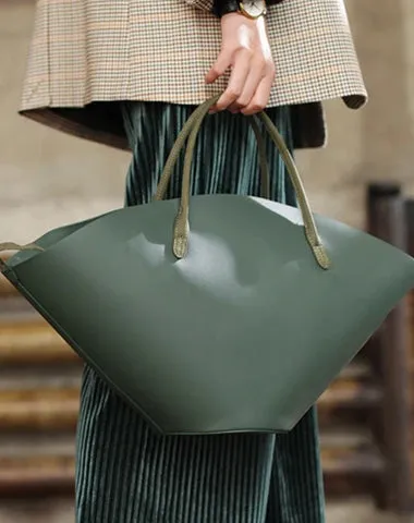 COOL Fashion Womens Leather Tote Handbag Green Womens Unique Shopper Bag Purse for Ladies