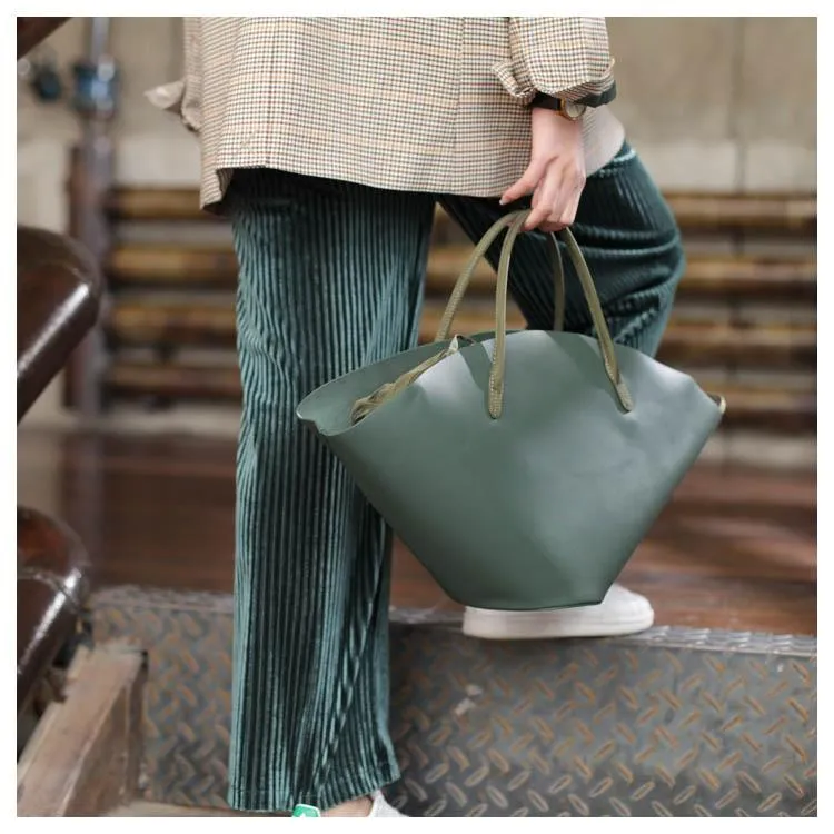 COOL Fashion Womens Leather Tote Handbag Green Womens Unique Shopper Bag Purse for Ladies
