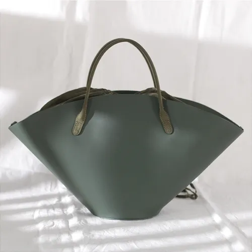 COOL Fashion Womens Leather Tote Handbag Green Womens Unique Shopper Bag Purse for Ladies