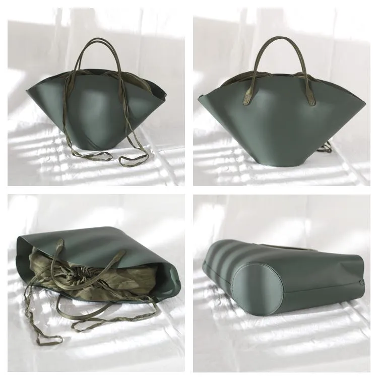 COOL Fashion Womens Leather Tote Handbag Green Womens Unique Shopper Bag Purse for Ladies