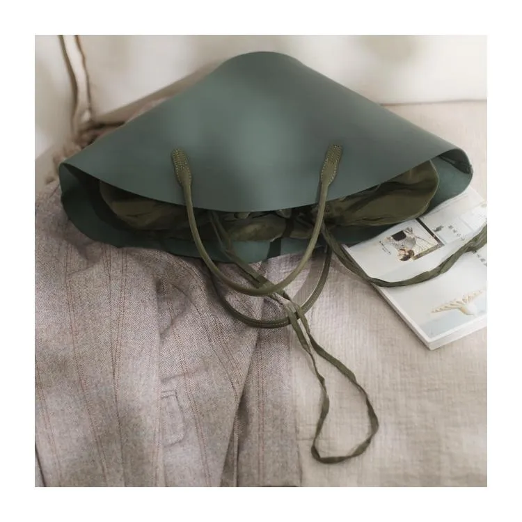 COOL Fashion Womens Leather Tote Handbag Green Womens Unique Shopper Bag Purse for Ladies