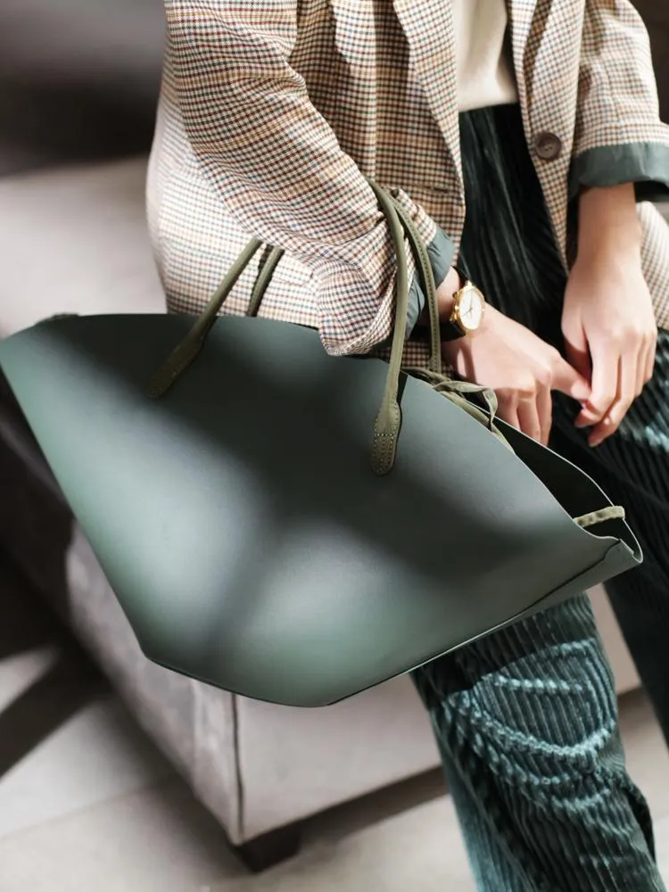 COOL Fashion Womens Leather Tote Handbag Green Womens Unique Shopper Bag Purse for Ladies