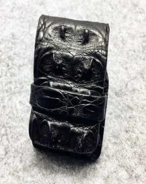 Cool Mens Crocodile Leather Snake Zippo Lighter Cases with Belt Loop Zippo lighter Holder with Belt clip
