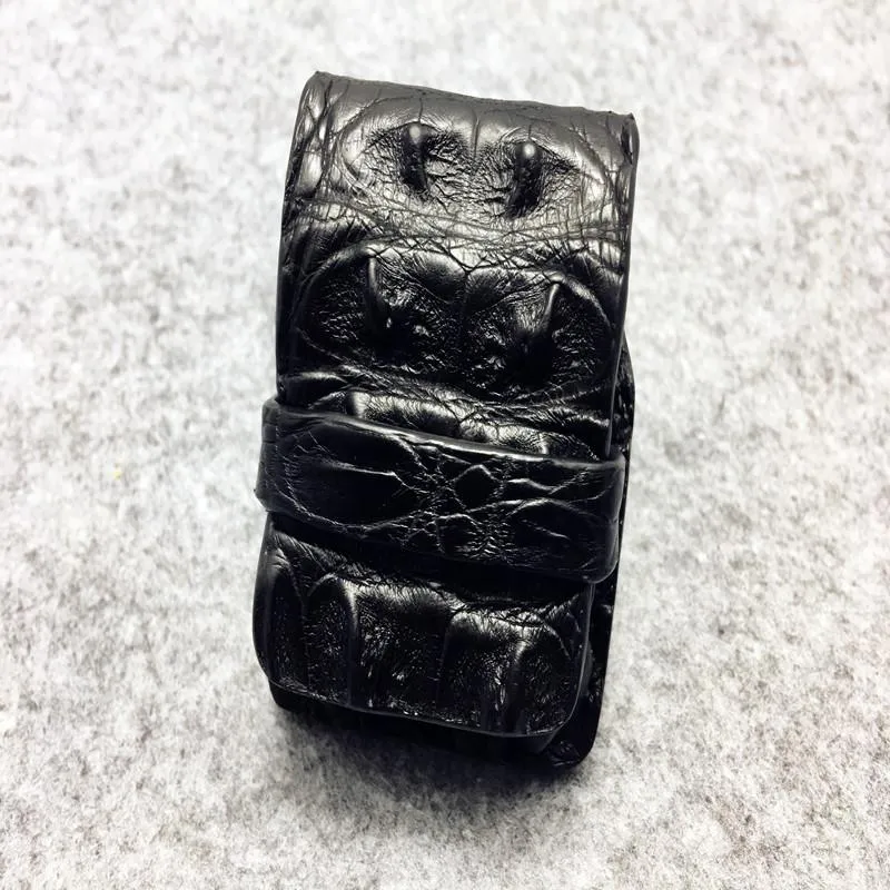 Cool Mens Crocodile Leather Snake Zippo Lighter Cases with Belt Loop Zippo lighter Holder with Belt clip