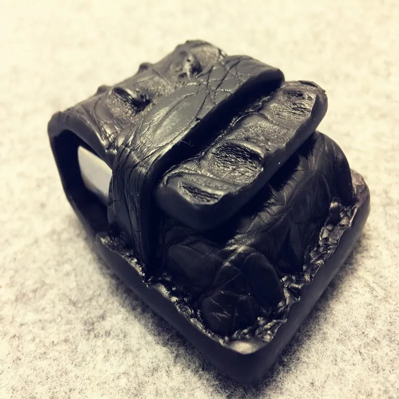 Cool Mens Crocodile Leather Snake Zippo Lighter Cases with Belt Loop Zippo lighter Holder with Belt clip