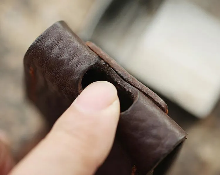 Cool Mens Leather Eagle Zippo Lighter Case with Loop Zippo lighter Holder with clip