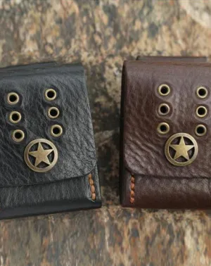 Cool Mens Leather Zippo Lighter Case with Loop Leather Zippo lighter Holder with Clip