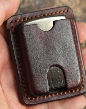 Cool Mens Leather Zippo Lighter Case with Loop Zippo lighter Holder with clip
