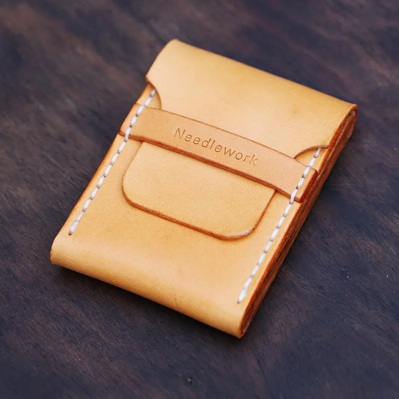 Cool Wooden Beige Leather Mens 7pcs Cigarette Case Custom Cigarette Holder for Men