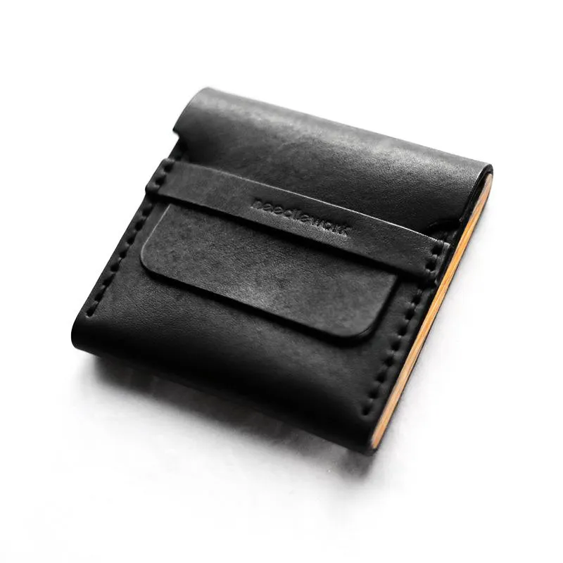 Cool Wooden Leather Mens Cigarette Case Black Custom Cigarette Holder for Men
