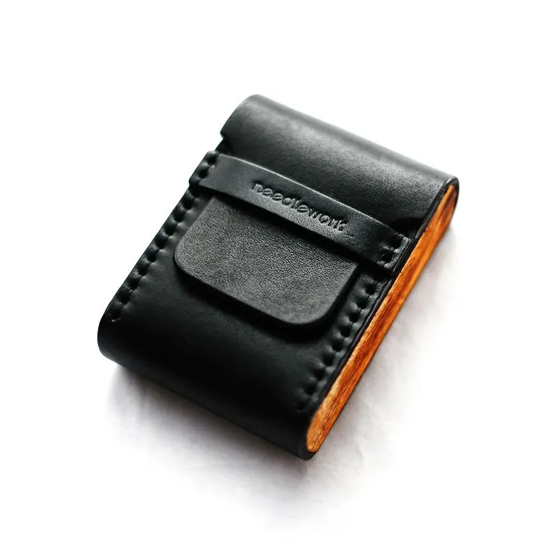 Cool Wooden Leather Mens Cigarette Case Black Custom Cigarette Holder for Men
