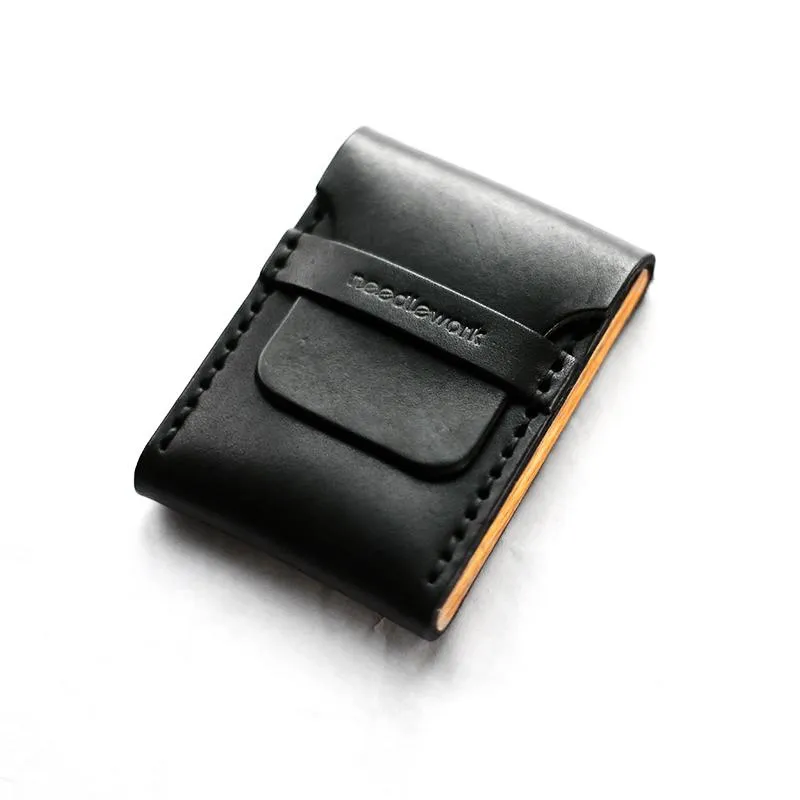 Cool Wooden Leather Mens Cigarette Case Black Custom Cigarette Holder for Men
