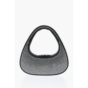 Coperni Satin Effect Baguette Bag with Rinestone Women's Applications