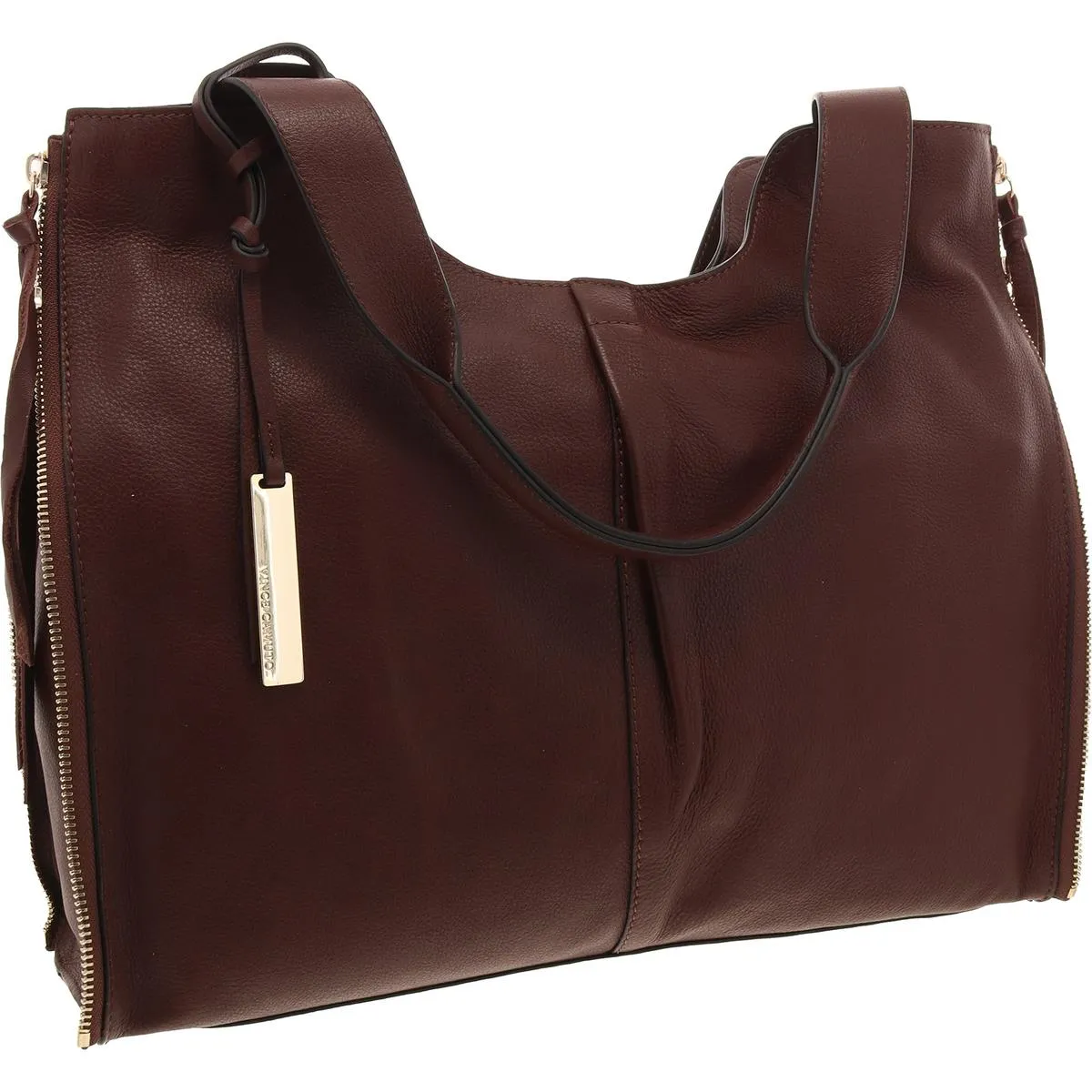 Corla Womens Pebbled Leather Tote Handbag