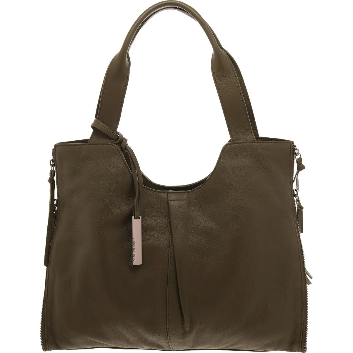 Corla Womens Pebbled Leather Tote Handbag