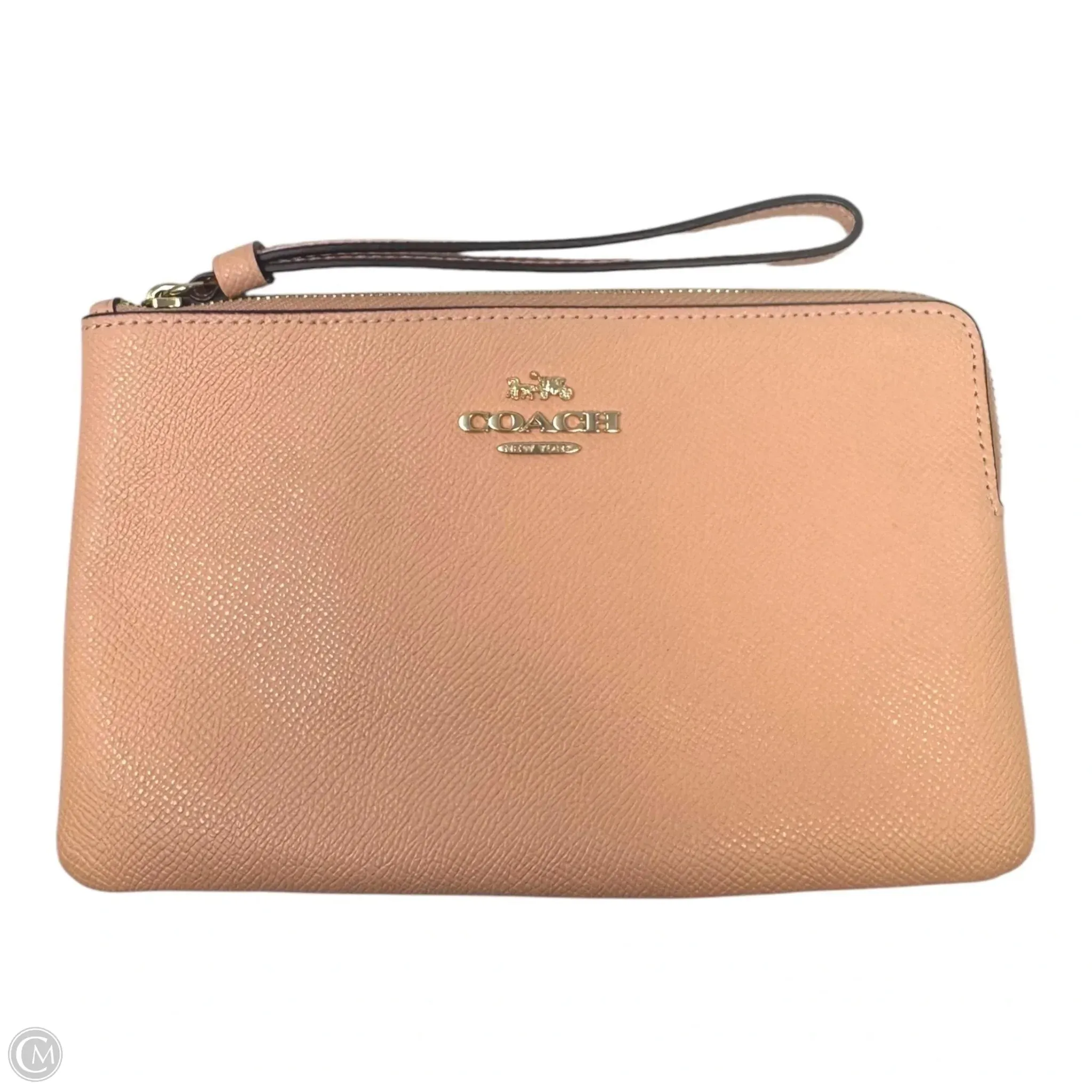 Corner Zip Wristlet Designer By Coach, Size: Medium
