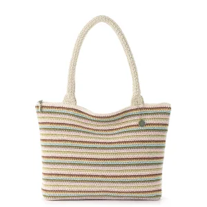 Crafted Classic Carryall - Hand Crochet - Pink Multi Stripe