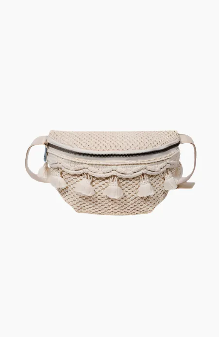 Crochet Tassel Straw Sling Bag