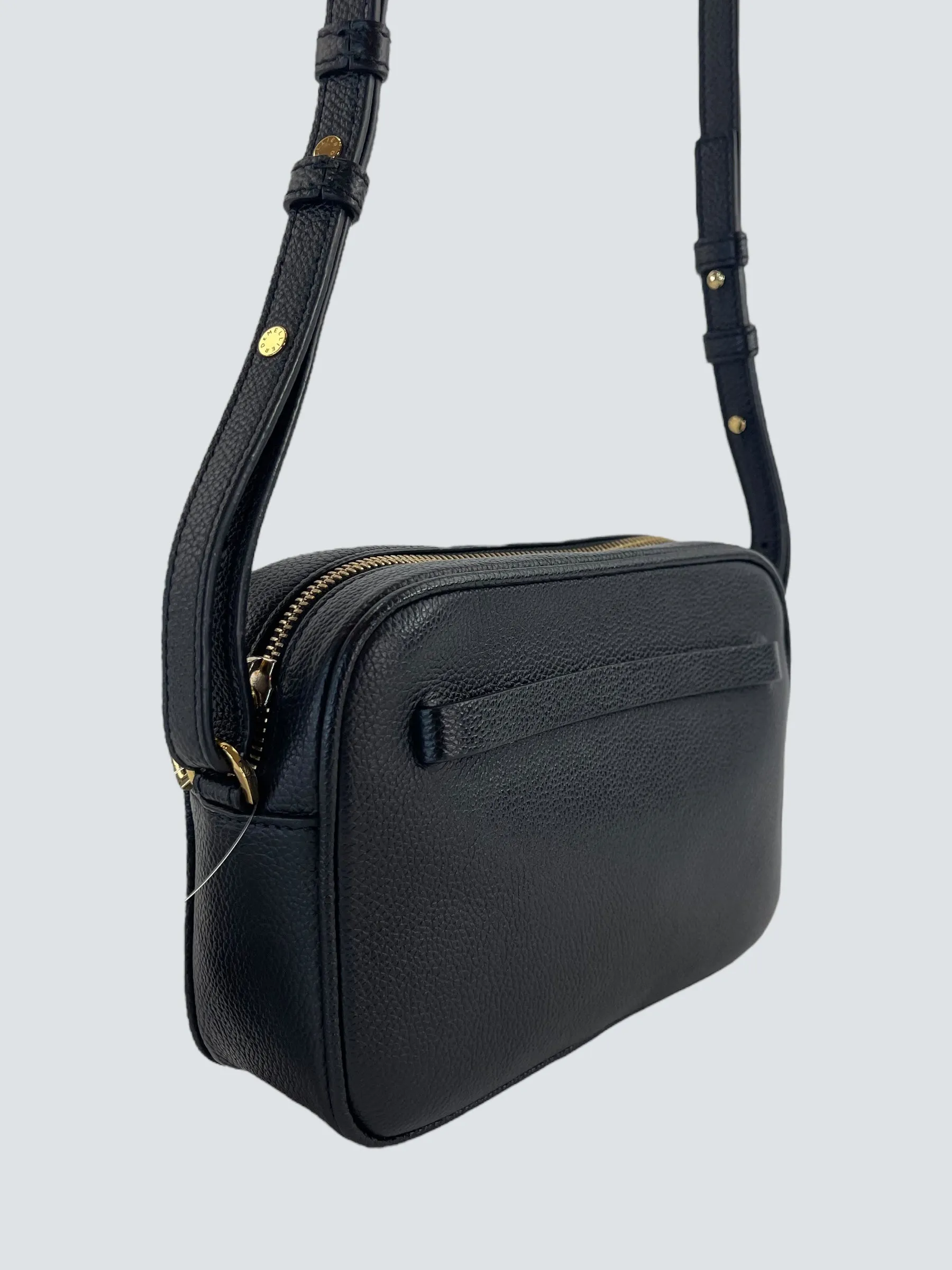 Demellier Black Leather "New York"Small Crossbody