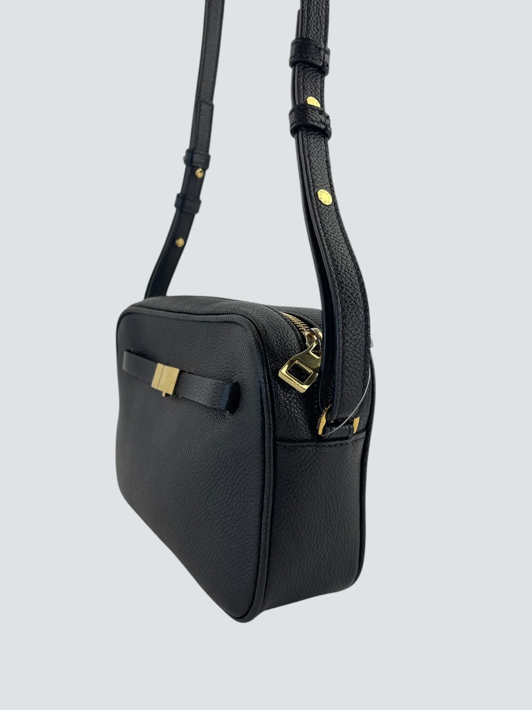 Demellier Black Leather "New York"Small Crossbody