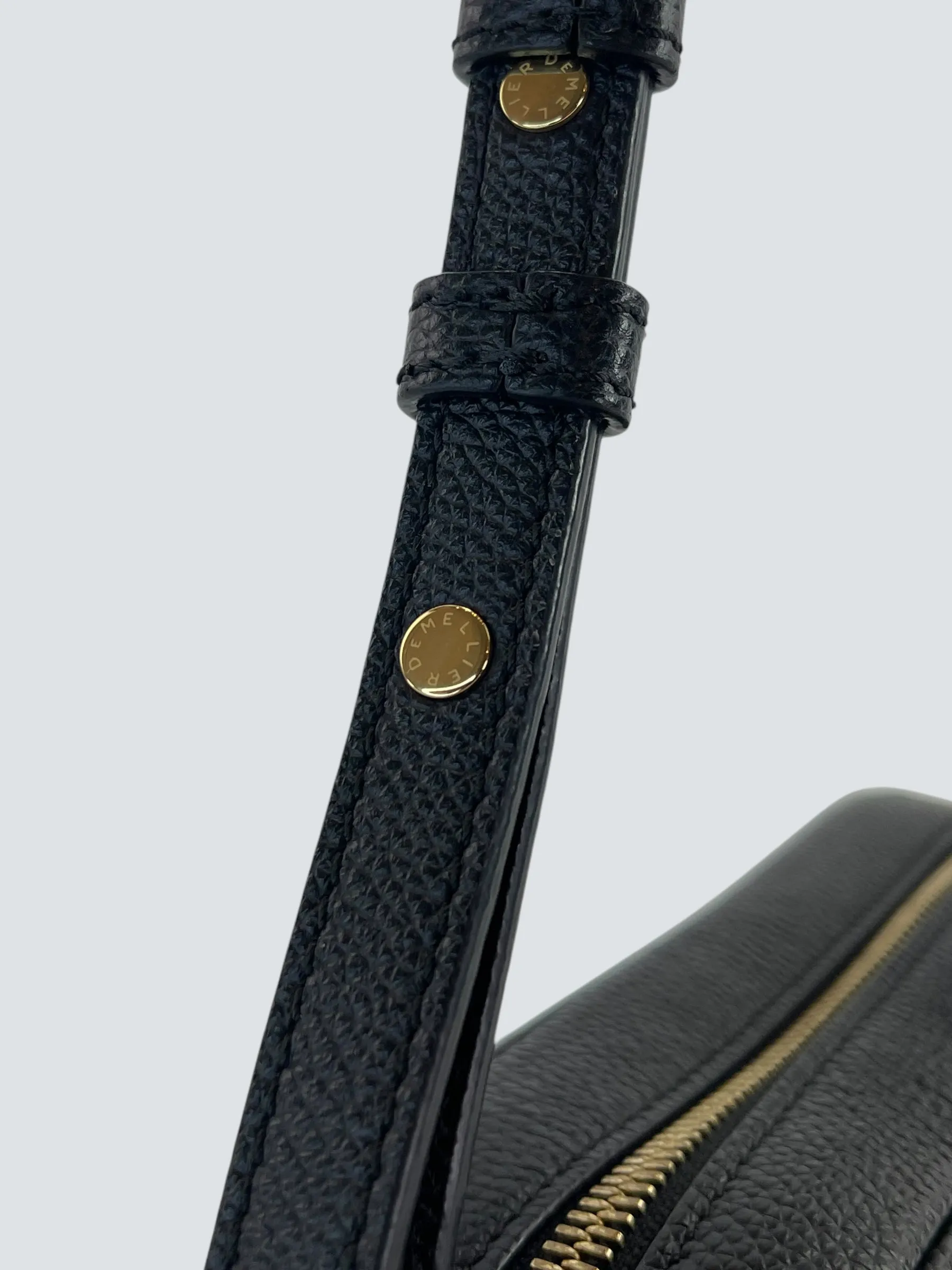 Demellier Black Leather "New York"Small Crossbody