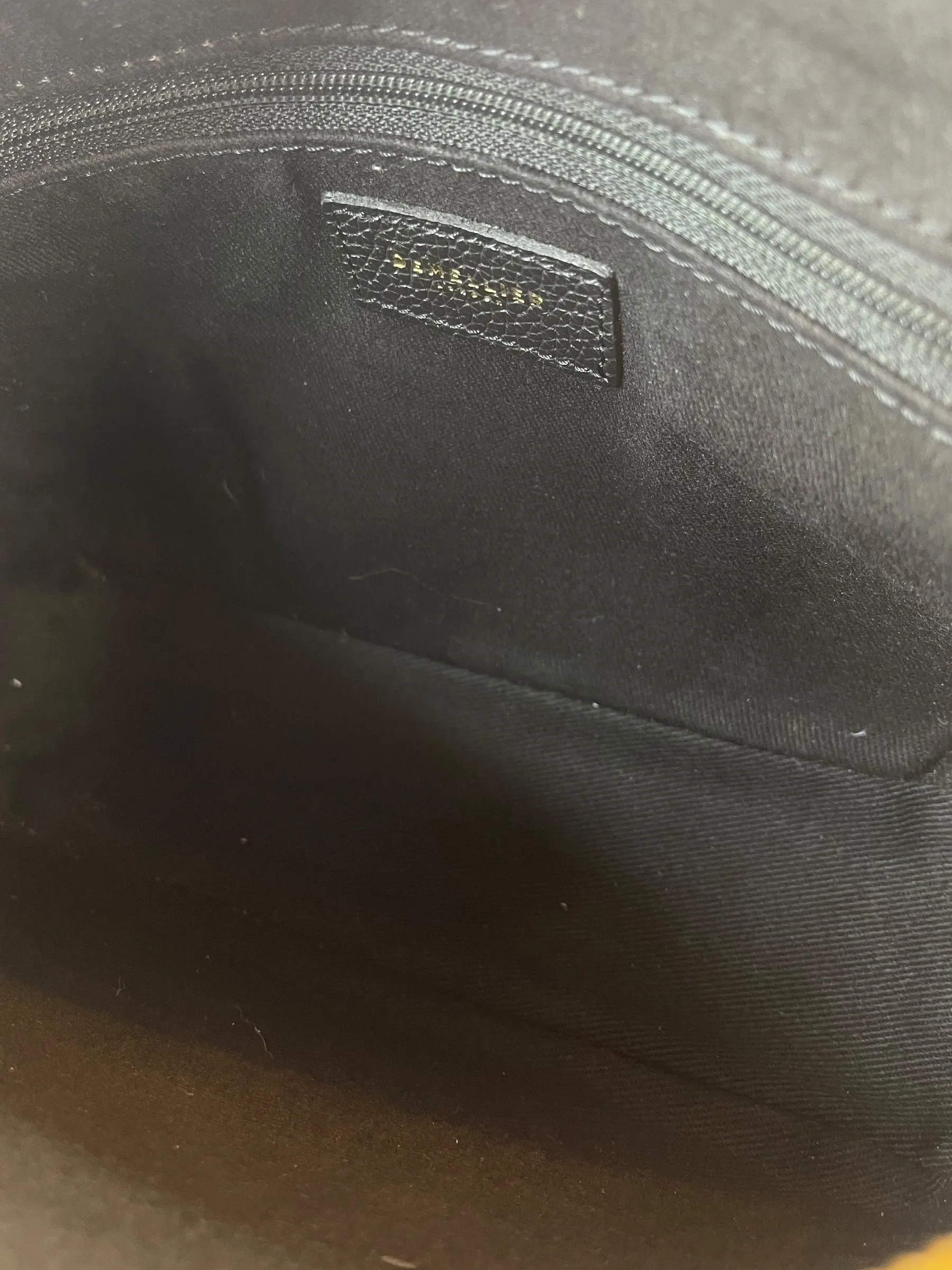 Demellier Black Leather "New York"Small Crossbody