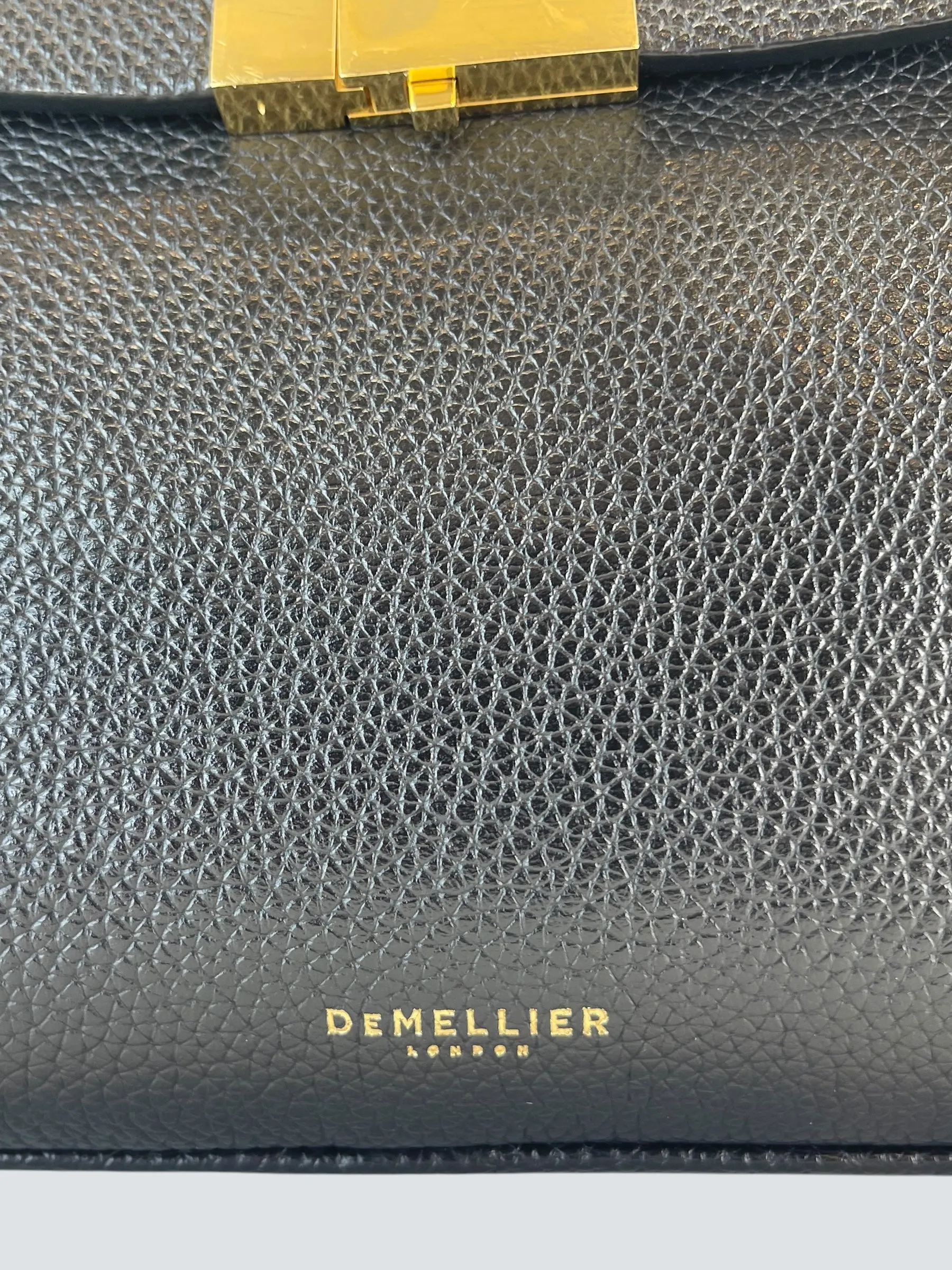 Demellier Black Leather "New York"Small Crossbody