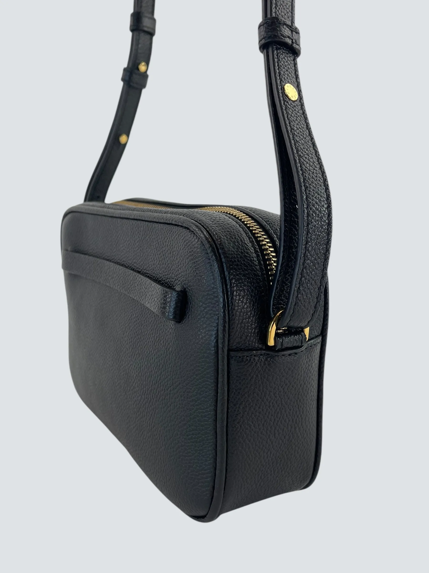 Demellier Black Leather "New York"Small Crossbody
