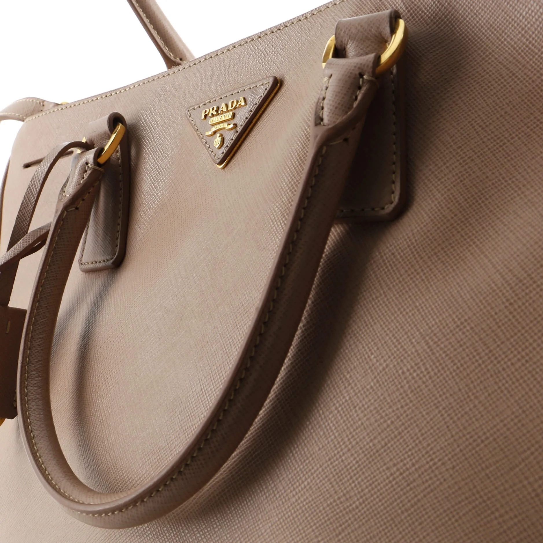 Double Zip Lux Tote Saffiano Leather Medium