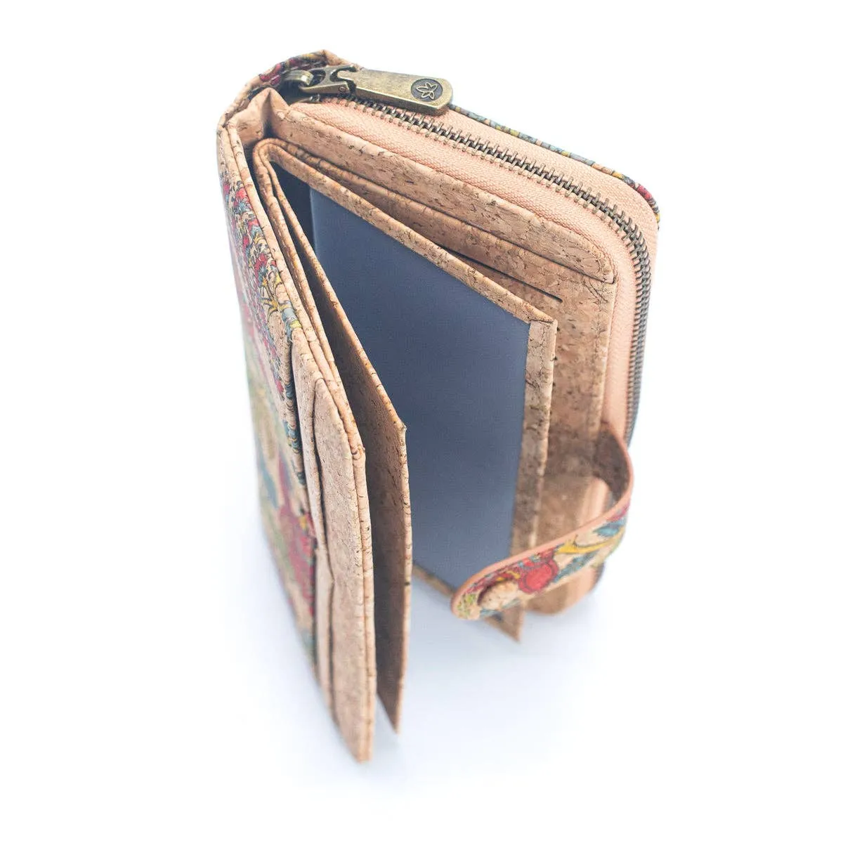 Elegant Long Cork Women's Wallet with Card Holder (6 Units )BAGD-507-MIX-6