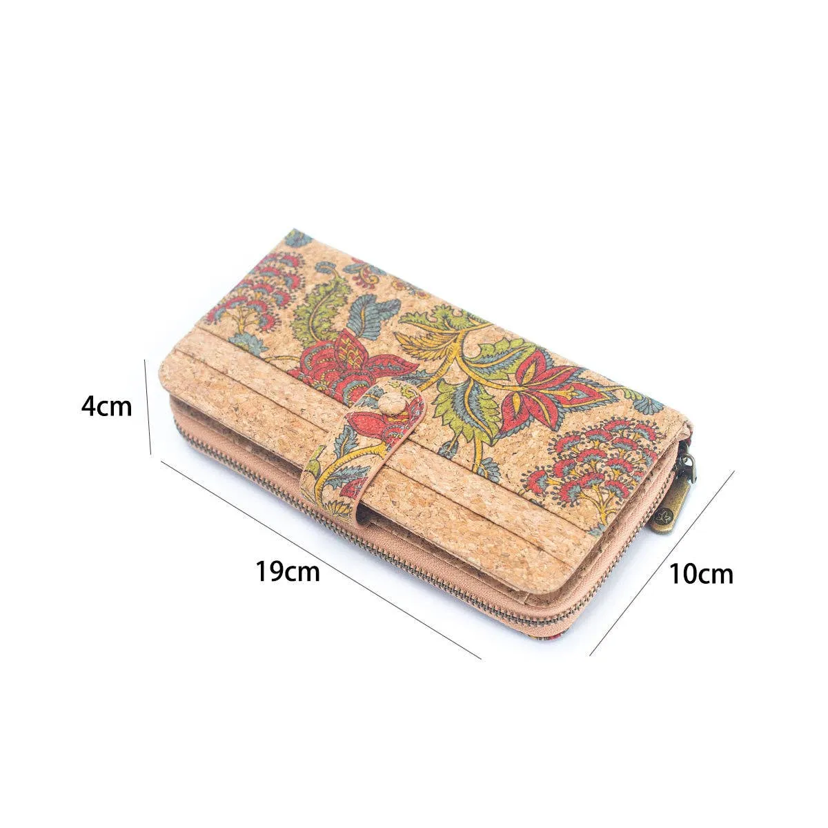 Elegant Long Cork Women's Wallet with Card Holder (6 Units )BAGD-507-MIX-6