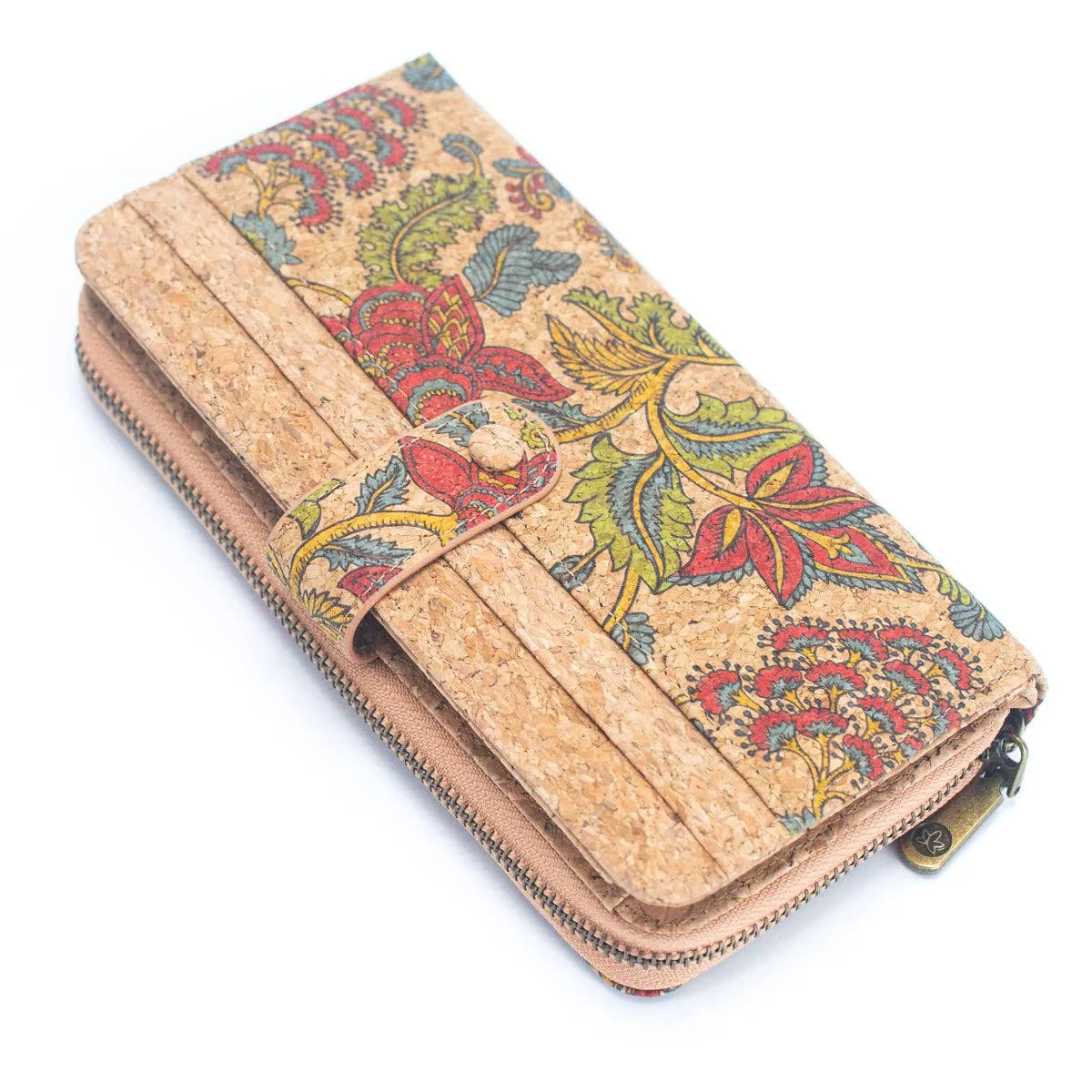 Elegant Long Cork Women's Wallet with Card Holder (6 Units )BAGD-507-MIX-6
