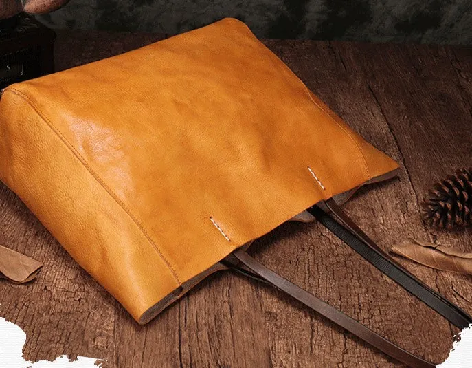 Fashion Brown Large Leather Tote Bag Shopper Bag Big Black Tote Purse For Women