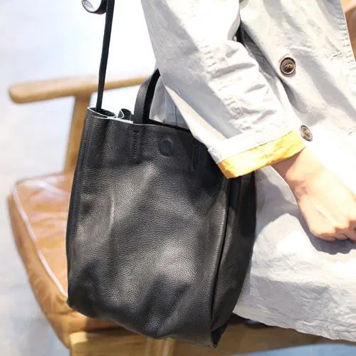 Fashion Leather Black Womens Vertical Tote Bags For Work Zip Top Tote Handbag Shoulder Bag Purse