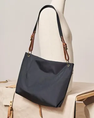 Fashion Nylon Mens Womens Black Tote Shoulder Bag Messenger Bag Messenger Tote Bag for Men Women