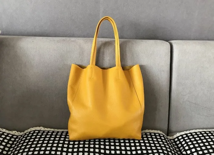 Fashion Womens Black Leather Vertical Tote Bags Black Shoulder Tote Bags Black Handbags Tote For Women