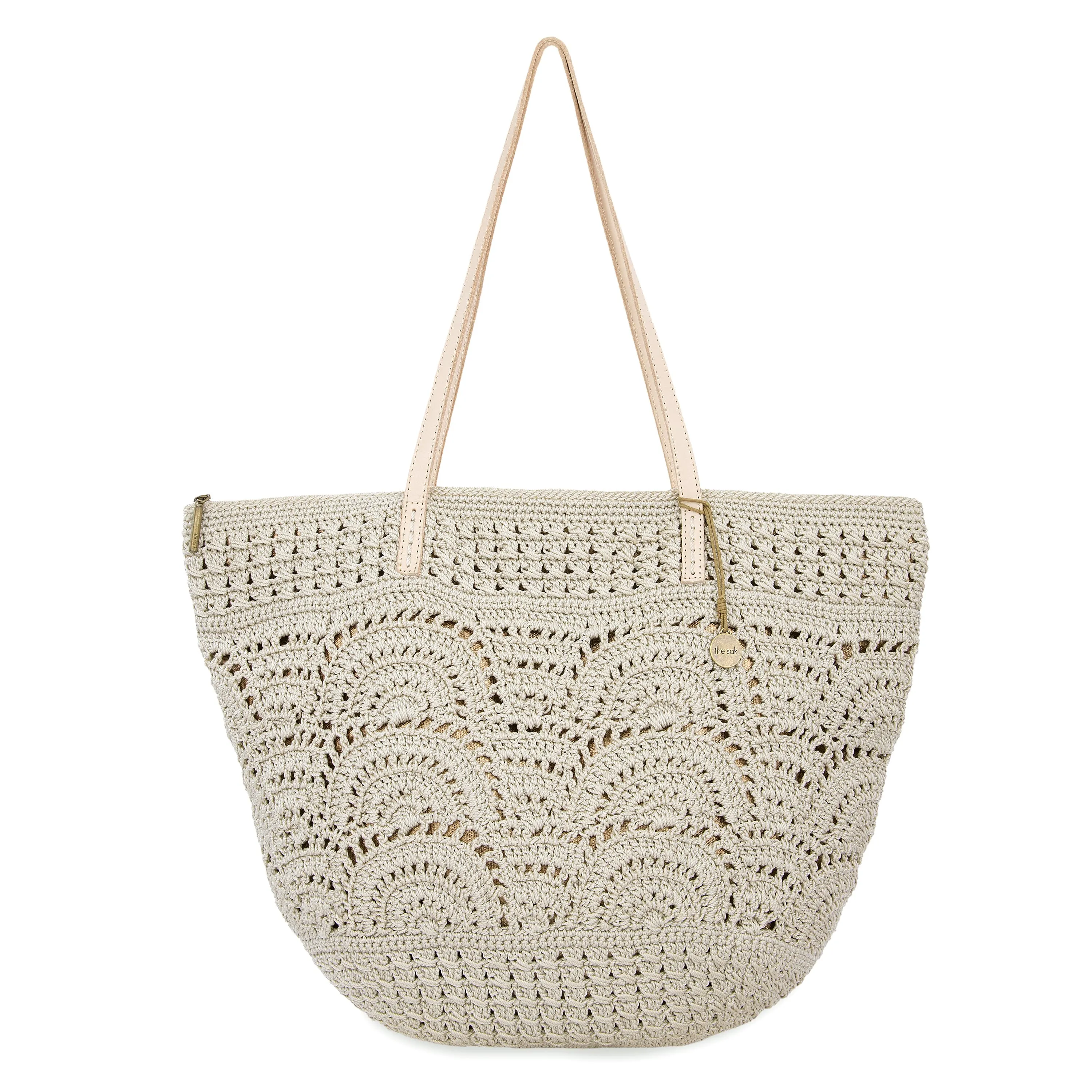 Faye Tote - Hand Crochet - Natural Fan
