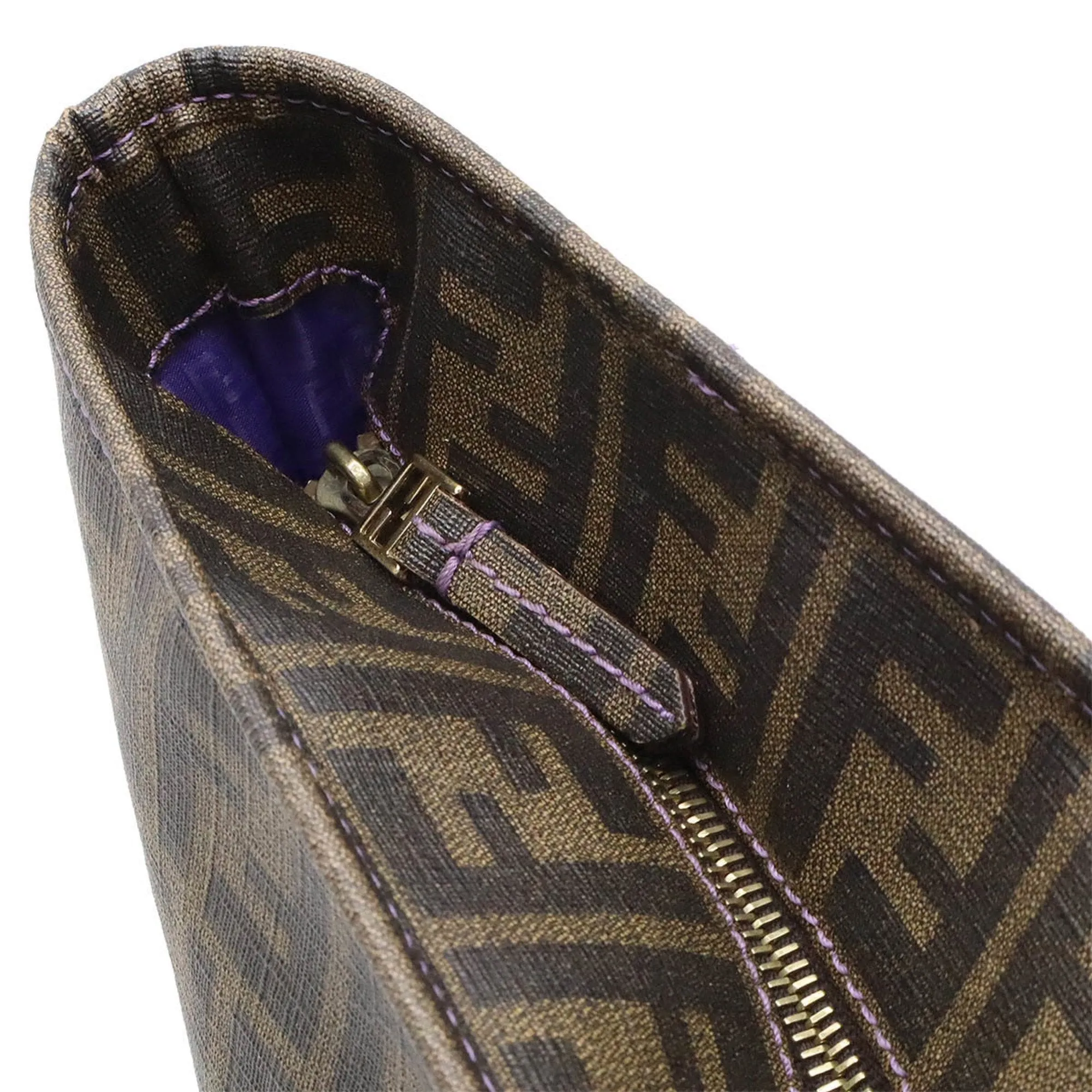 Fendi Zucca   Pvc Leather Shoulder Bag Tote Bag (Pre-Owned)