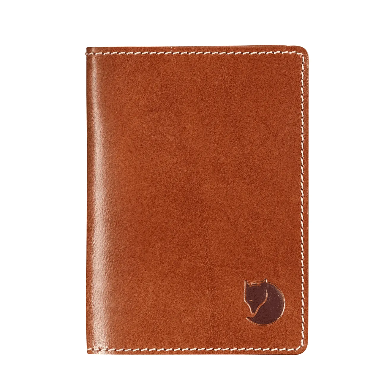 Fjallraven Leather Passport Cover Leather Cognac