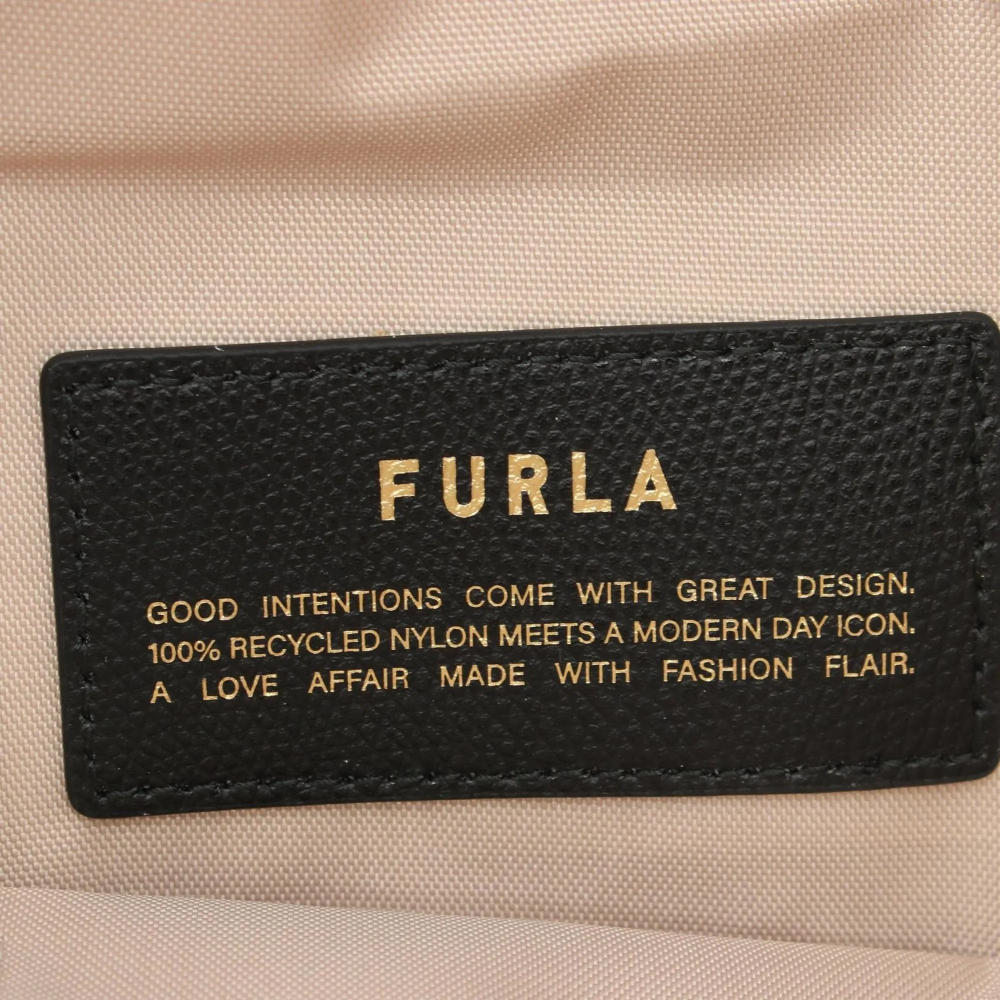 Furla  pink Leather Nylon Canvas Tote Bag